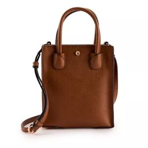 LC Lauren Conrad NWT‎ Lavi Phone Mini Brown Crossbody Bag